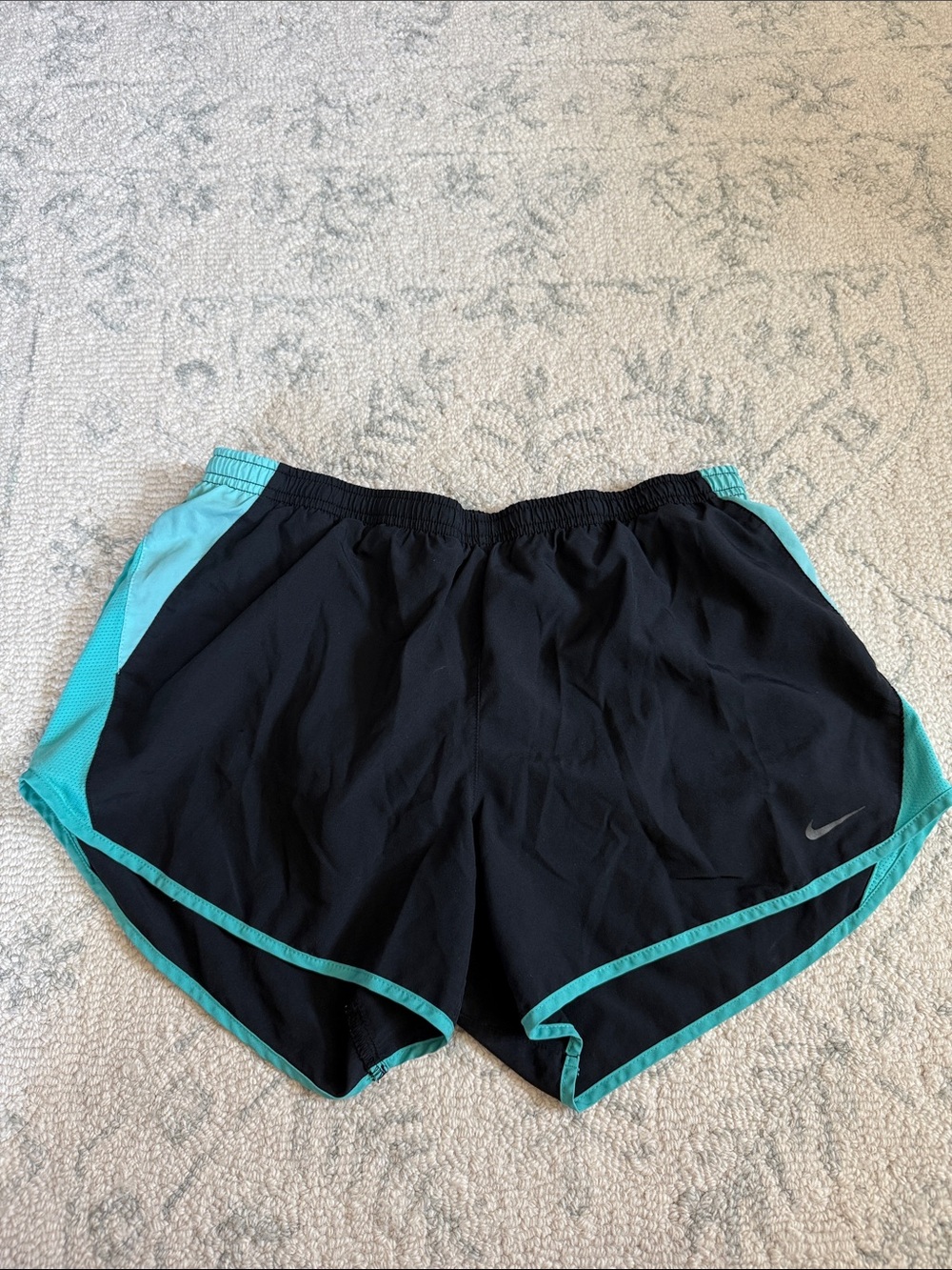 Nike Women's Black & Teal Running Shorts